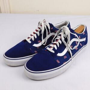 Vans Old Skool x MLB Boston Red Sox Sneakers Mens Size 11.5 Navy Blue Logo Print